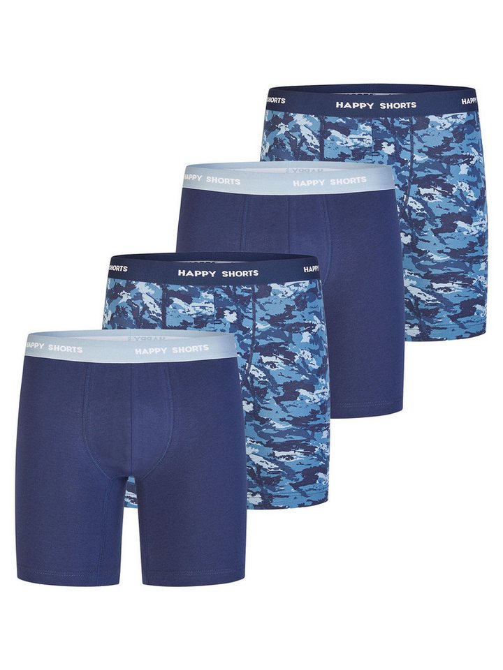 HAPPY SHORTS Boxer Jersey Long (4-St) Boxershorts, Herren Unterhose von HAPPY SHORTS