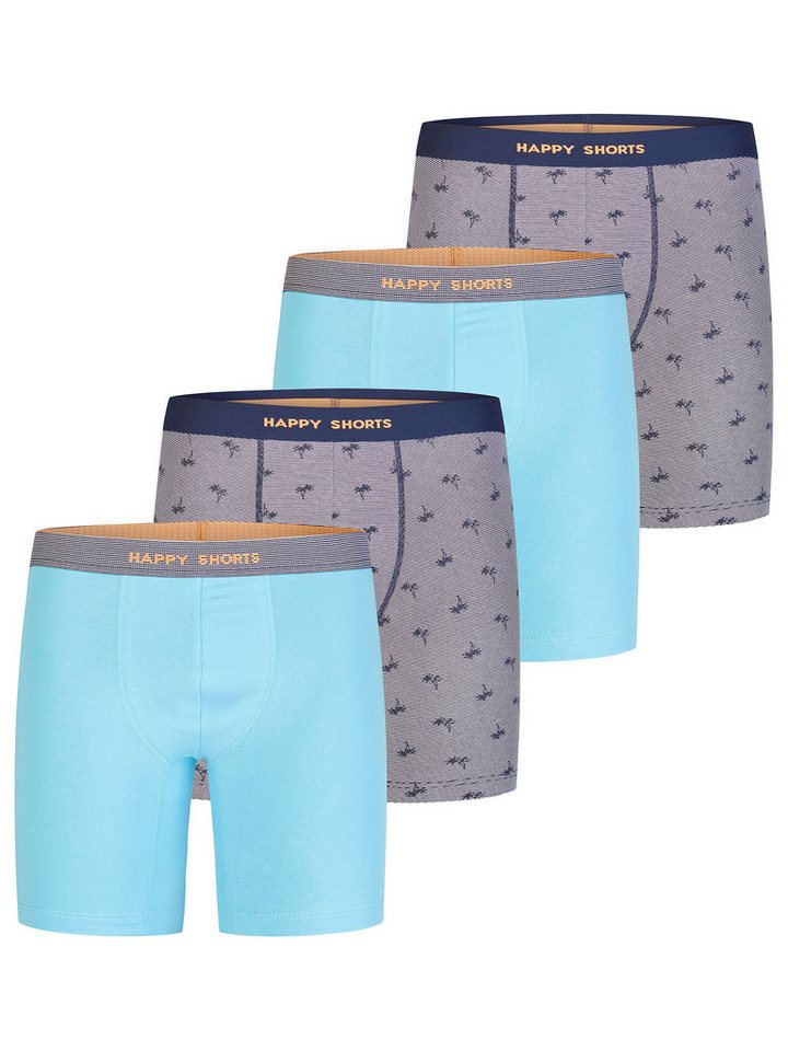 HAPPY SHORTS Boxer Jersey Long (4-St) Boxershorts, Herren Unterhose von HAPPY SHORTS