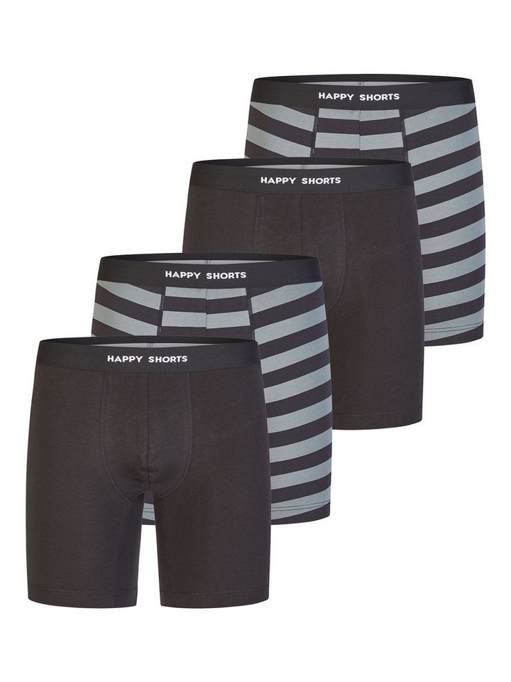 HAPPY SHORTS Boxer Jersey Long (4-St) Boxershorts, Herren Unterhose von HAPPY SHORTS