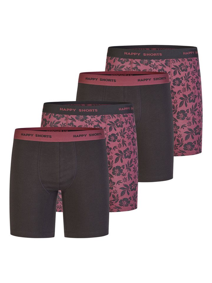 HAPPY SHORTS Boxer Jersey Long (4-St) Boxershorts, Herren Unterhose von HAPPY SHORTS