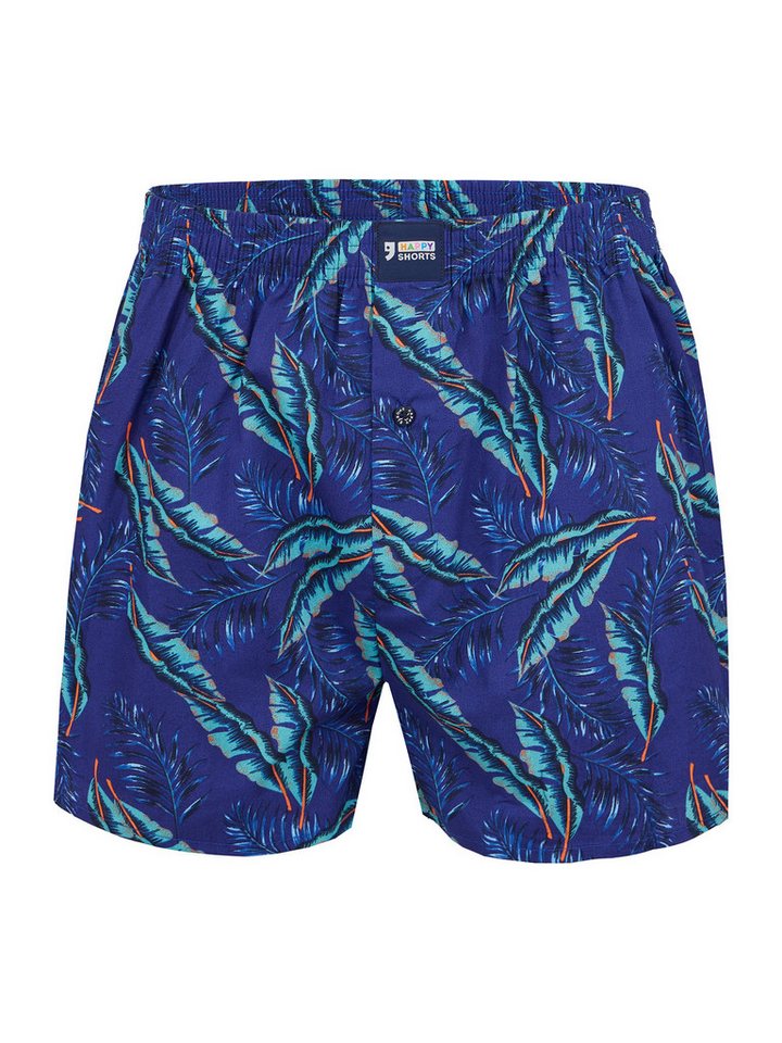HAPPY SHORTS Boxer Motives Tropical Leaves American Boxershort Baumwolle Trunk Loose Fit von HAPPY SHORTS