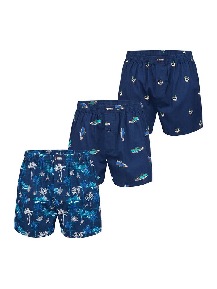 HAPPY SHORTS Boxer Print Sets (3-St) American Boxer Baumwolle bequem von HAPPY SHORTS