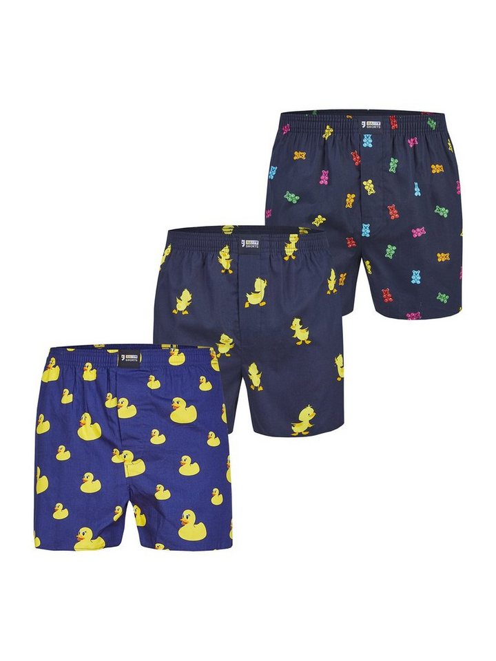 HAPPY SHORTS Boxer Print Sets (3-St) Unterhose Unterwäsche Loungewear von HAPPY SHORTS