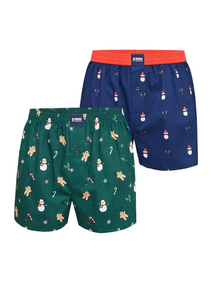 HAPPY SHORTS Boxer XMAS (2-St) unterhose unterwäsche boxershort von HAPPY SHORTS