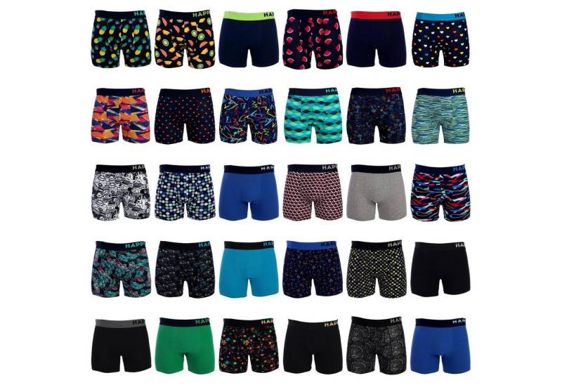 HAPPY SHORTS Boxershorts HAPPY SHORTS Herren Boxershorts 6er Pack Desortiert Surprise Pack (1-St) von HAPPY SHORTS