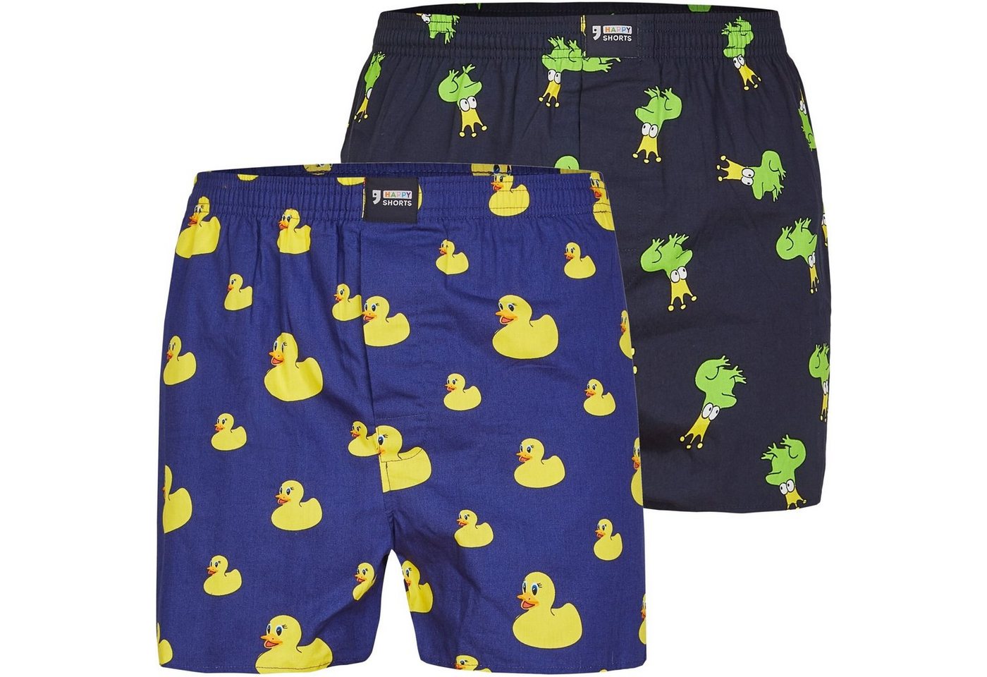 HAPPY SHORTS Boxershorts HAPPY SHORTS Boxershorts Webboxer Boxer Sets zur Auswahl Farbwahl (2-St) von HAPPY SHORTS