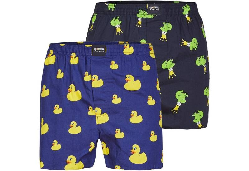 HAPPY SHORTS Boxershorts HAPPY SHORTS Boxershorts Webboxer Boxer Sets zur Auswahl Farbwahl (2-St) von HAPPY SHORTS