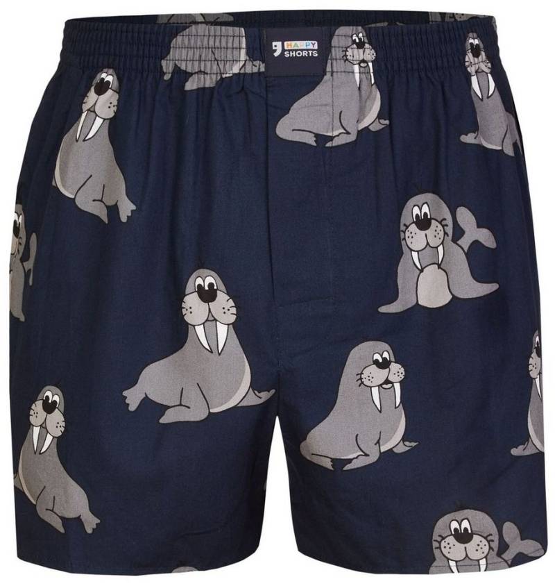 HAPPY SHORTS Boxershorts Happy Shorts Boxer Boxershorts Shorts Webboxer "WALROSS - WALRUS" (1-St) von HAPPY SHORTS