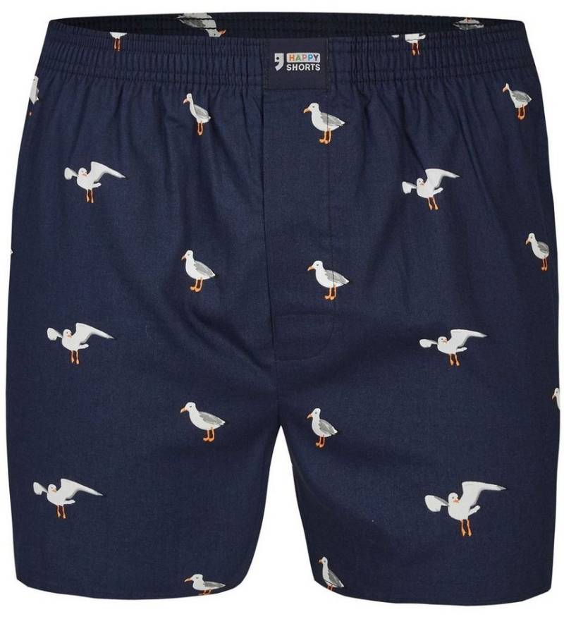 HAPPY SHORTS Boxershorts Happy Shorts Herren american Boxer Boxershorts Shorts Webboxer Möwe - sea gul S - M - L - XL (1-St) von HAPPY SHORTS