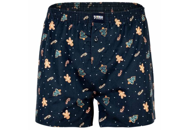 HAPPY SHORTS Boxershorts Herren Web-Boxershorts 1er Pack Baumwolle (Packung, 1er Pack) von HAPPY SHORTS