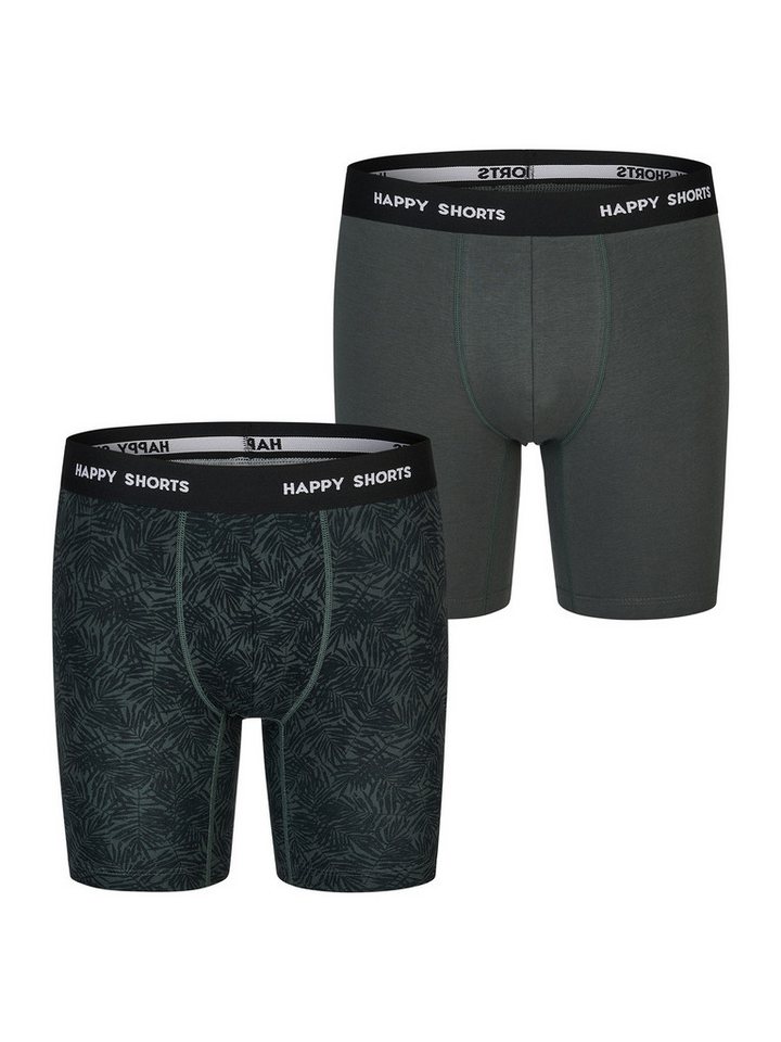 HAPPY SHORTS Langer Boxer Jersey Boxer Briefs (2-St) langer Beinabschluss Long Boxer Trunks Männer von HAPPY SHORTS