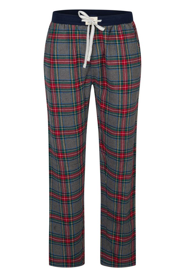 HAPPY SHORTS Pyjama HAPPY SHORTS Herren Flanell Schlafanzughose Homewear XMAS Grau Kariert von HAPPY SHORTS