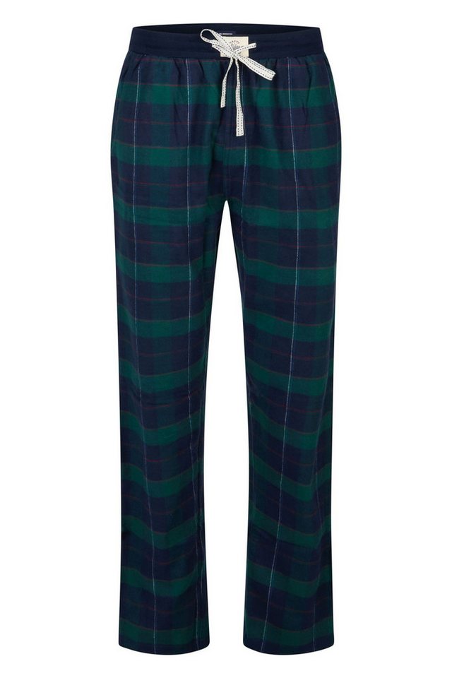 HAPPY SHORTS Pyjama HAPPY SHORTS Herren Flanell Schlafanzughose X-MAS Navy Grün Kariert von HAPPY SHORTS