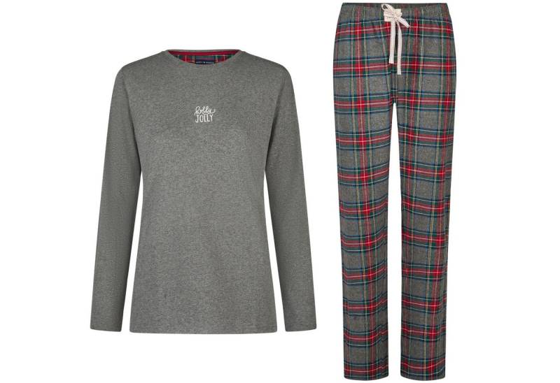 HAPPY SHORTS Pyjama Happy Shorts Damen Flanell Jersey Pyjama Schlafanzug Homewear XMAS von HAPPY SHORTS