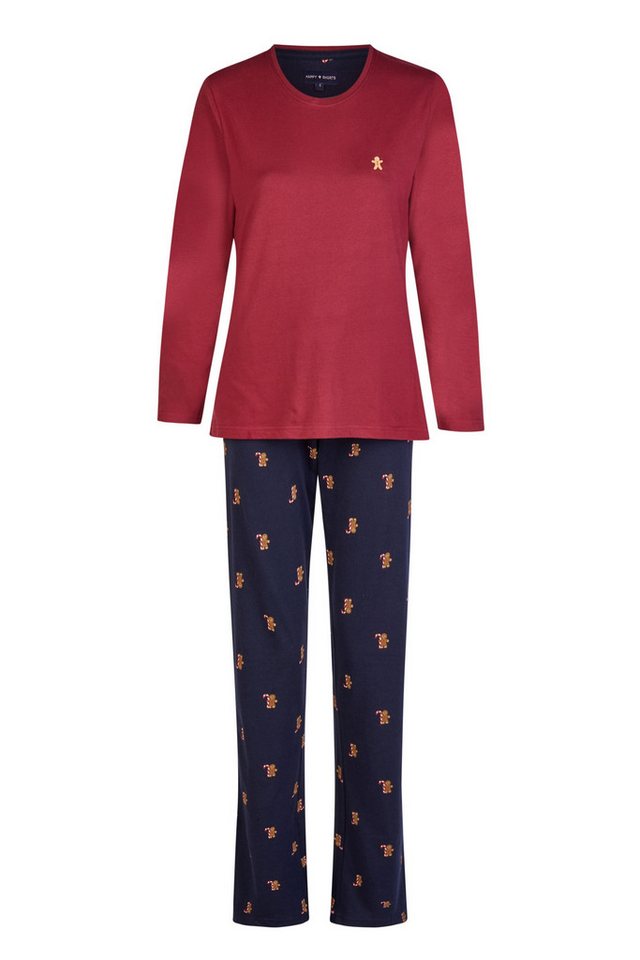 HAPPY SHORTS Pyjama Happy Shorts Damen Pyjama Schlafanzug Homewear XMAS Lebkuchenmann von HAPPY SHORTS