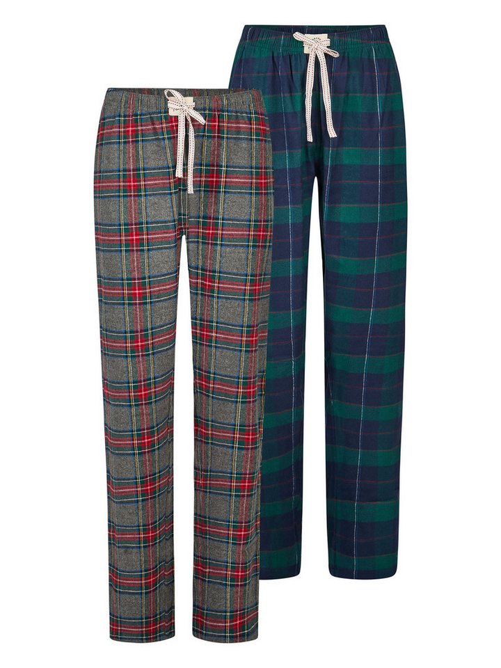 HAPPY SHORTS Pyjamahose Christmas (2-tlg) Schlafhose, Nacht Hose, Loungehose von HAPPY SHORTS