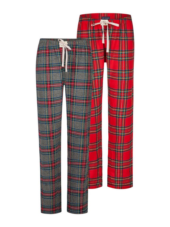HAPPY SHORTS Pyjamahose Christmas (2-tlg) Schlafhose, Nacht Hose, Loungehose von HAPPY SHORTS