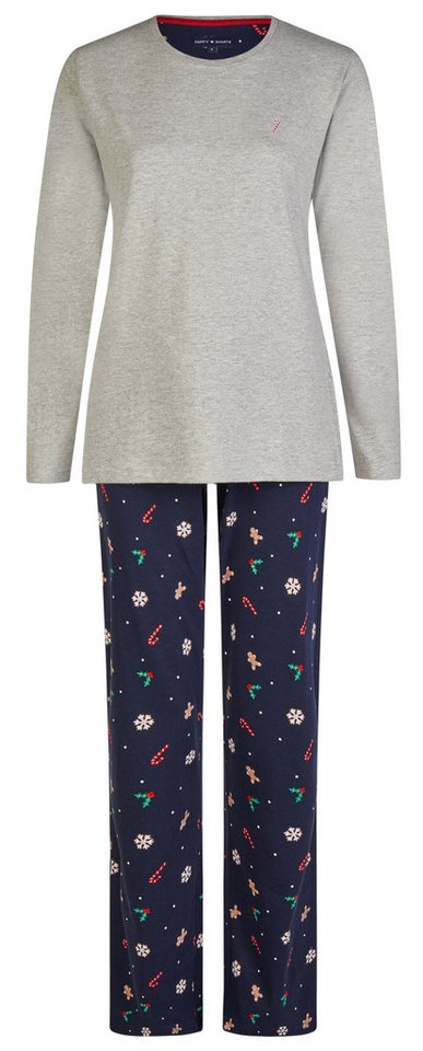 HAPPY SHORTS Schlafanzug Damen Pyjama lang (2 tlg) Baumwolle von HAPPY SHORTS