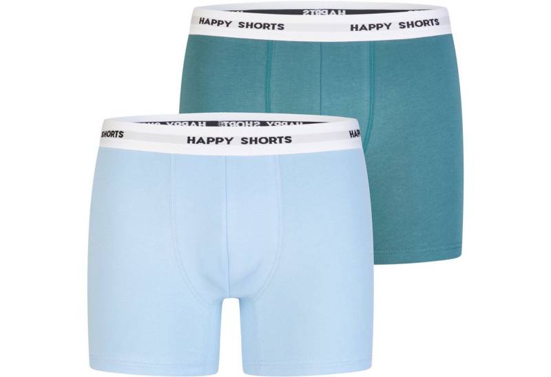 HAPPY SHORTS Trunk 2 Happy Shorts Jersey Trunk Herren Boxershorts Pant Blau - Grün (1-St) von HAPPY SHORTS