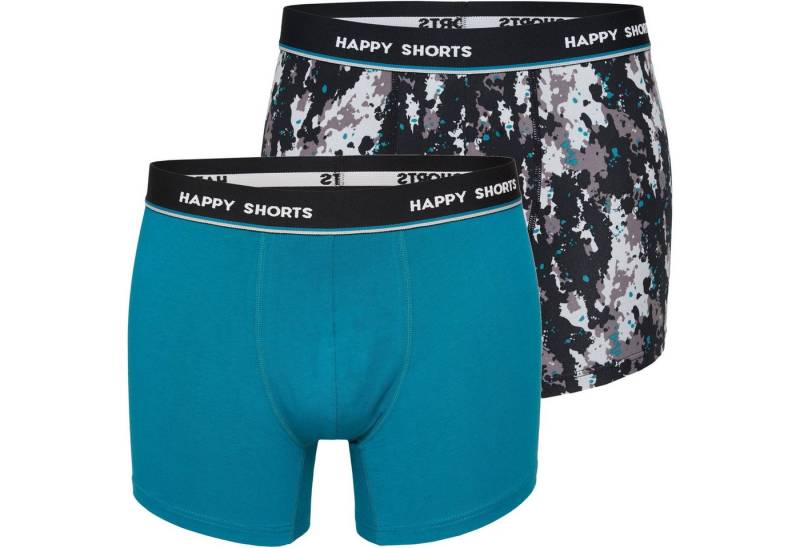 HAPPY SHORTS Trunk 2 Happy Shorts Jersey Trunk Herren Boxershorts Pant Mint Farbverlauf (1-St) von HAPPY SHORTS