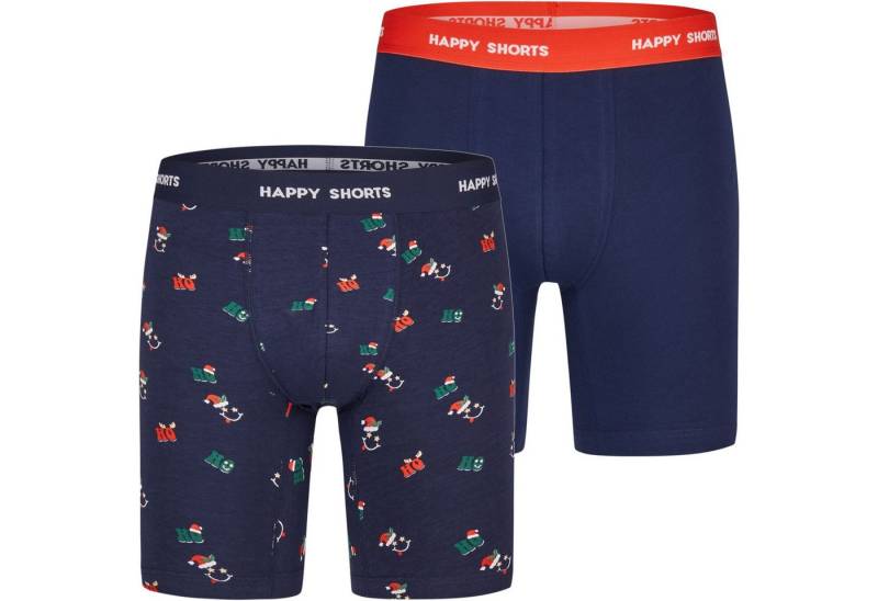 HAPPY SHORTS Trunk 2 Happy Shorts Jersey Trunk Lang Herren Boxershorts Pant HoHoHo (1-St) von HAPPY SHORTS