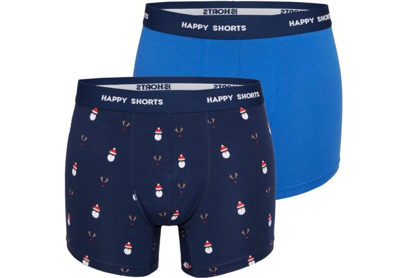 HAPPY SHORTS Trunk 2er Pack HAPPY SHORTS Jersey Boxershort Pant Weihnachten Santa Rudolph (1-St) von HAPPY SHORTS