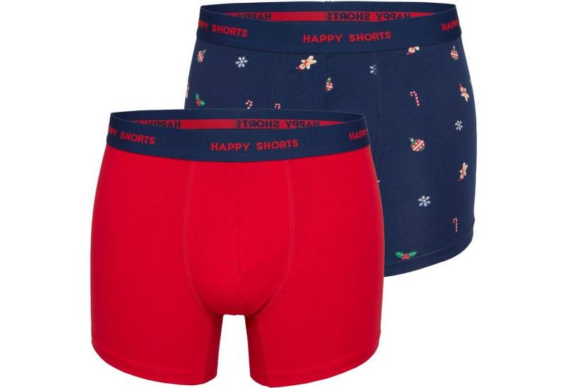 HAPPY SHORTS Trunk 2er Pack HAPPY SHORTS Jersey Shorts Pant Weihnachten Lebkuchenmann (1-St) von HAPPY SHORTS
