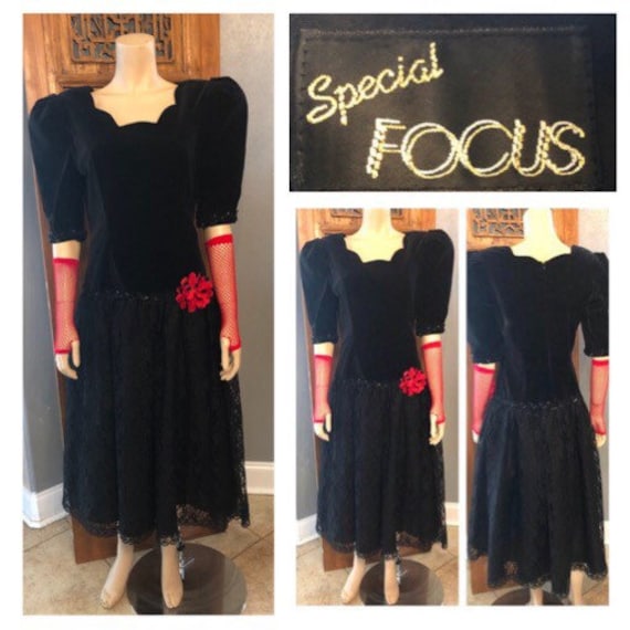 Lustiges Vintage 80Er Special Focus Schwarzes Formales Abschlusskleid Mit Spitze Und Pailletten/Medium Lustiges Vintage 80Er Special Focus Schwarzes Formales Abschlusskleid Mit Spitze Und Pailletten/Medium von HAPPYClothesdesigns
