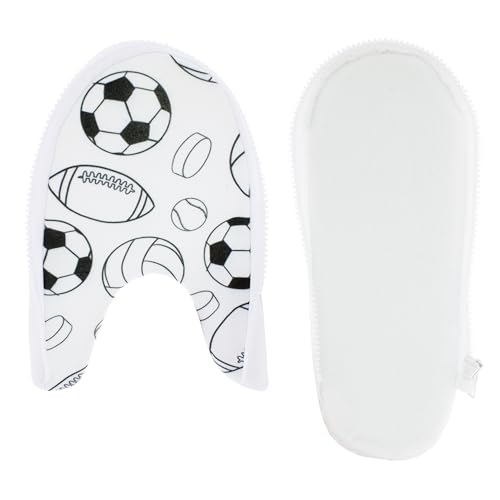 HAPPYFEET SLIPPERS Happy Feet Printed Zlipperz, Sports Printed Zlipperz, 5.5-7.5 Women/4.5-6.5 Men von HAPPYFEET SLIPPERS