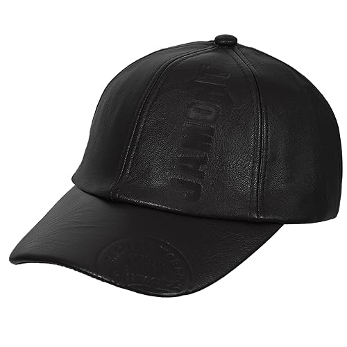 HAPPYPOP Baseballmütze Basecap Baseballcap Mützen PU Leder Winter Caps Kappe Herren Einstellbare Retro Baseball Hut Freizeit Cap modischste Vintage Golf Sport Outdoor von HAPPYPOP