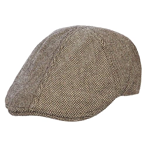 HAPPYPOP Schirmmütze Herren Schiebermütze Driving Cabbie Jagd Flatcap Newsboy Cap Gatsby Herren Hut Barett Schlägermütze Schiebermütze Herren Warm Komfortabel Winter von HAPPYPOP
