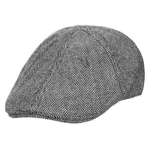 HAPPYPOP Schirmmütze Herren Schiebermütze Driving Cabbie Jagd Flatcap Newsboy Cap Gatsby Herren Hut Barett Schlägermütze Schiebermütze Herren Warm Komfortabel Winter von HAPPYPOP