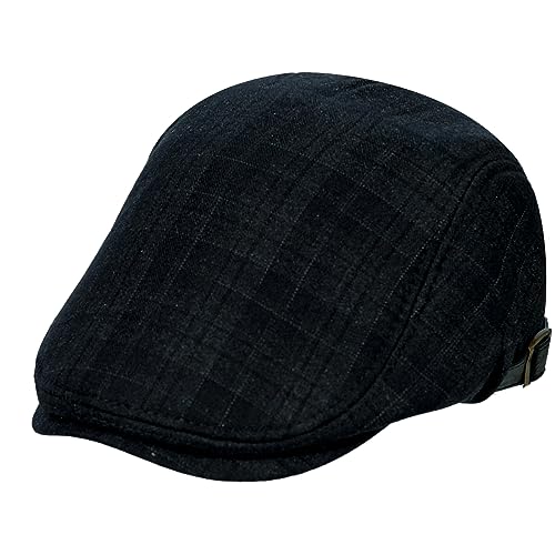 HAPPYPOP Schirmmütze Herren Schiebermütze Driving Cabbie Jagd Flatcap Newsboy Cap Gatsby Herren Hut Barett Schlägermütze Schiebermütze Herren Warm Komfortabel Winter von HAPPYPOP