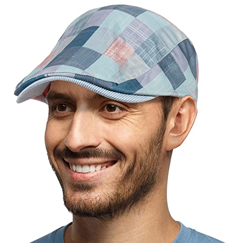 HAPPYPOP Schirmmütze Herren Schiebermütze Schwarz Driving Cabbie Jagd Flatcap Newsboy Cap von HAPPYPOP
