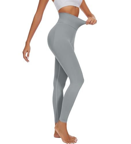 HAPYWER Scrunch Butt Leggings Damen Push up High Waist Sportleggins Bauchweg Kompression Seamless Leggings Blickdicht Booty Lifting Tights Po Gym Sporthose(NashornGrau,M) von HAPYWER