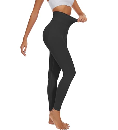 HAPYWER Scrunch Butt Leggings Damen Push up High Waist Sportleggins Bauchweg Kompression Seamless Leggings Blickdicht Booty Lifting Tights Po Gym Sporthose(PhantomSchwarz,M) von HAPYWER