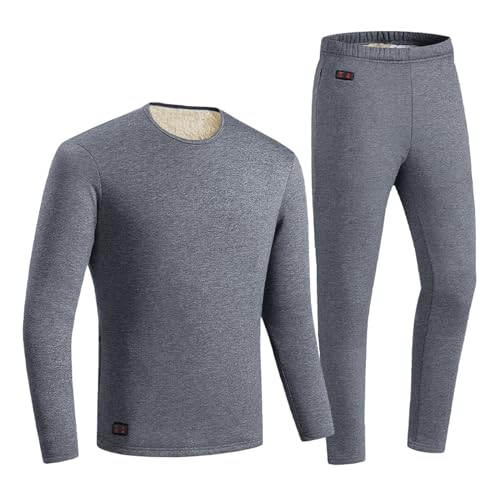 Funktionsunterwäsche Herren - Männer Winter Warm Funktionswäsche Herren Flexibel Ultraleicht Thermo Unterteile Thermooberteil & Thermounterhosen Jogginganzug Langarm Thermal Unterwäsche Set von HAQUOS