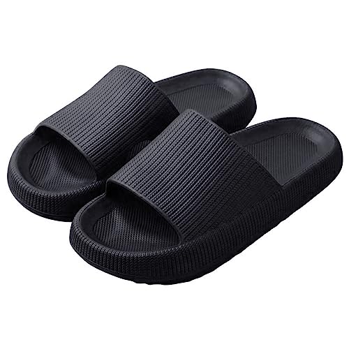 HAQUOS Badelatschen Damen Herren, Badeschlappen Slippers Sommer Cloudyzz Schlappen Hausschuhe Home Slippers rutschfeste Pantoletten Badelatschen Strand Sandale Indoor & Outdoor von HAQUOS