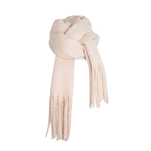 YIJOY Dicker Schal warm Damen - Schal Klassischer Und Täglich Damen Feinstrick Winter Kuschelige Warme Winter Schals Musselintuch Damen Deckenschal Winterschal warm Hochwertiges schal-tuch (Beige) von YIJOY