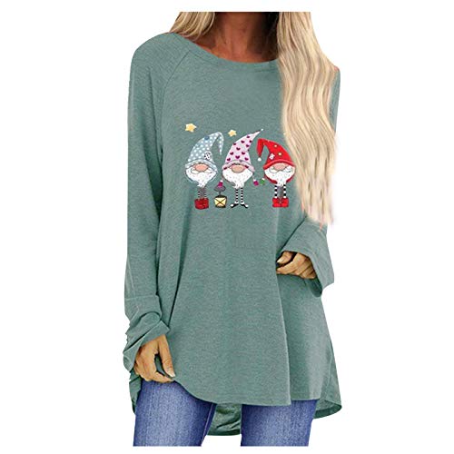 HAQUOS Weihnachtspullover Damen Led - Weihnachts Jumper Mode Winterpullover Damen Merry Christmas Sweatshirt Sweater Pulli Hässlich Weihnachtspulli Teenager Mädchen Weihnachtspulli für Party von HAQUOS