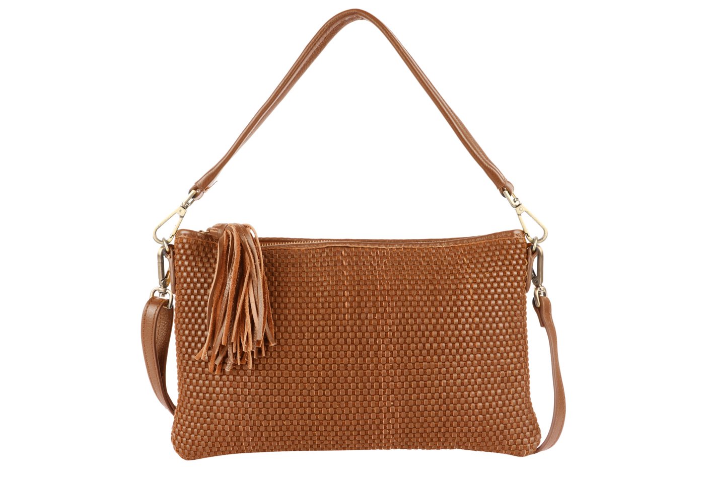 HARBOUR 2nd Clutch Ivellina, Damen Handtasche, Umhängetasche, Schultertasche mit modischen Fransen von HARBOUR 2nd