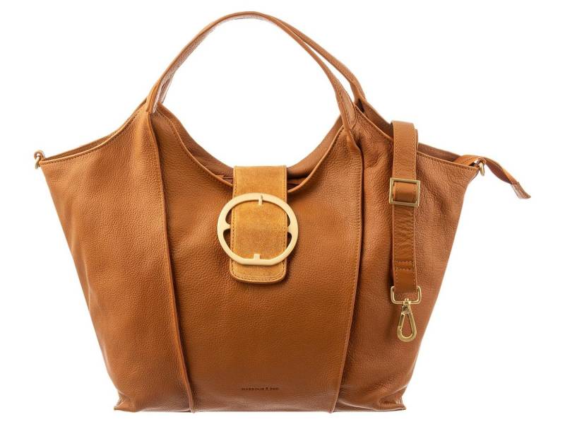 HARBOUR 2nd Schultertasche Justpure FJP.13759 Totebag style fjp Raffaella Leder Shopper (Stück, 1-tlg., 1), Matter Goldton von HARBOUR 2nd