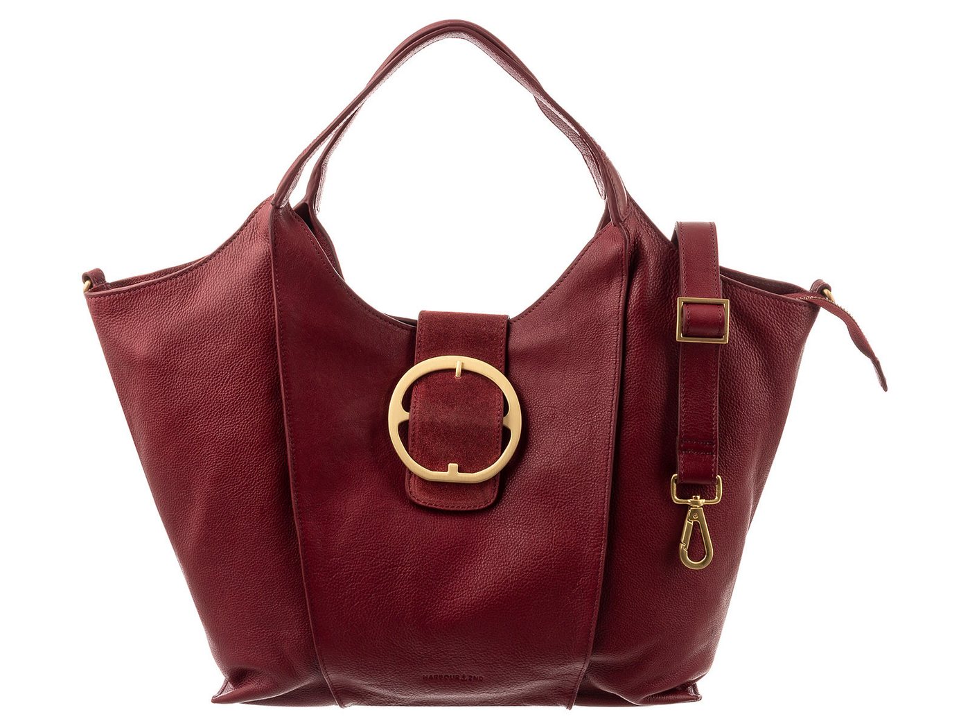 HARBOUR 2nd Schultertasche Justpure FJP.13759 Totebag style fjp Raffaella Leder Shopper (Stück, 1-tlg., 1), Matter Goldton von HARBOUR 2nd