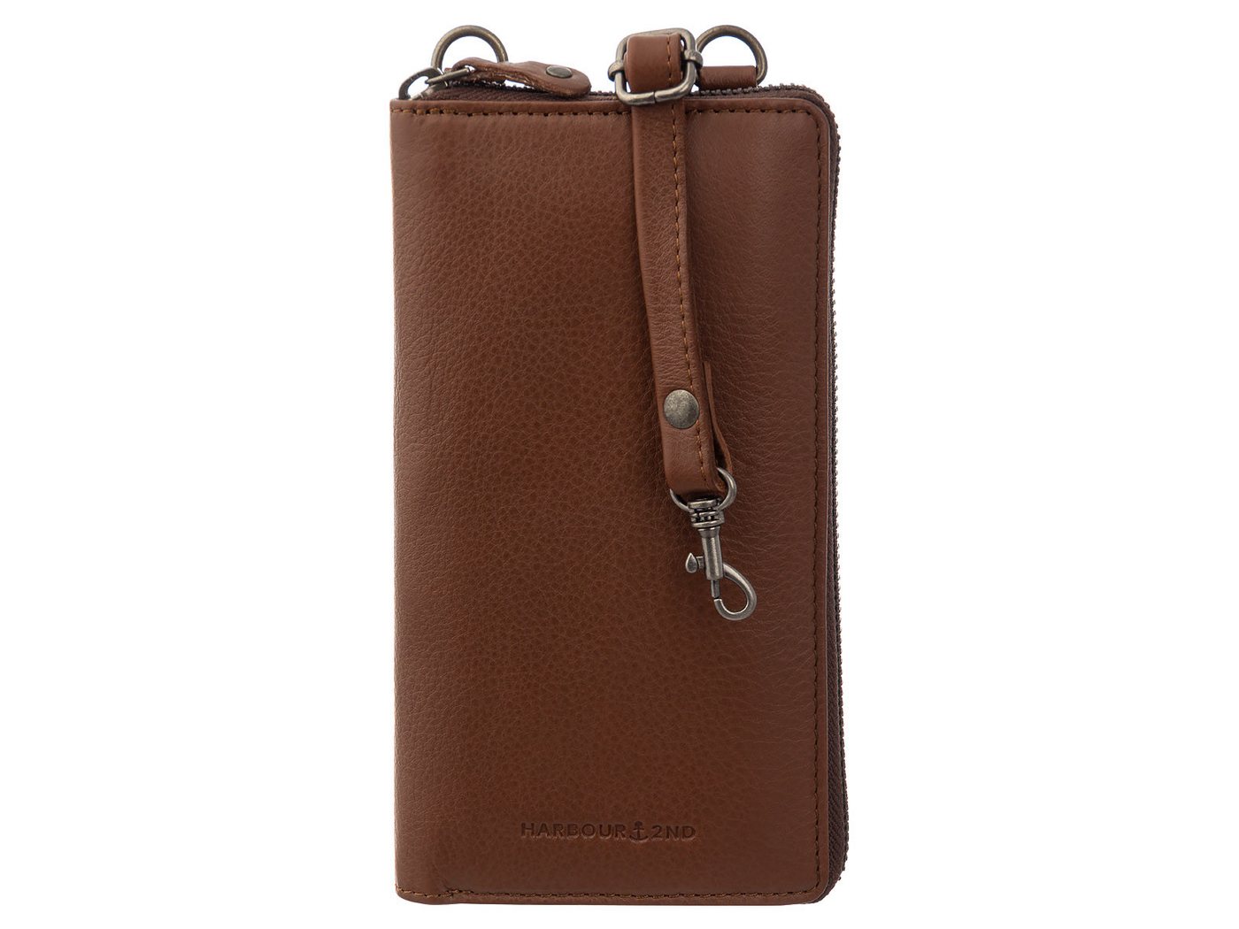 HARBOUR 2nd Schultertasche Pamela Mobilebag-Style Leder Handytasche/Geldbörse (1 Stück, 1-tlg., B/H/T)ca. 11/19,5/3 cm), Leder von HARBOUR 2nd