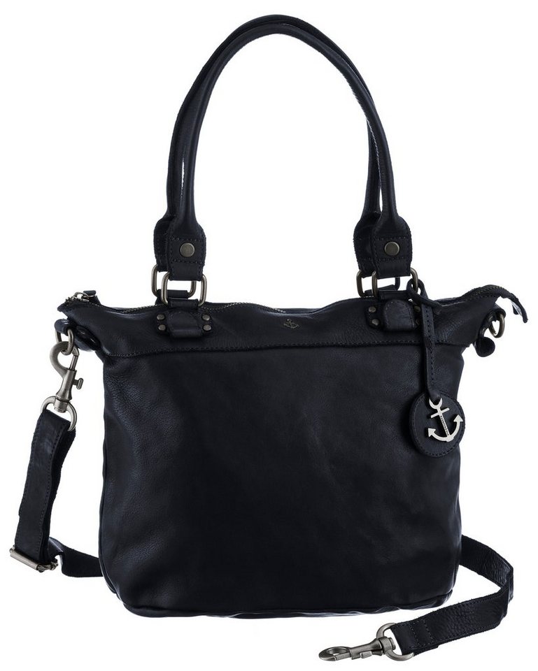 HARBOUR 2nd Shopper Bianca, aus Leder mit typischen Marken-Anker-Label und Schmuckanhänger von HARBOUR 2nd