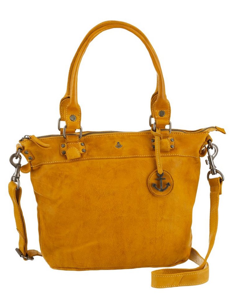 HARBOUR 2nd Shopper Bianca, aus Leder mit typischen Marken-Anker-Label und Schmuckanhänger von HARBOUR 2nd