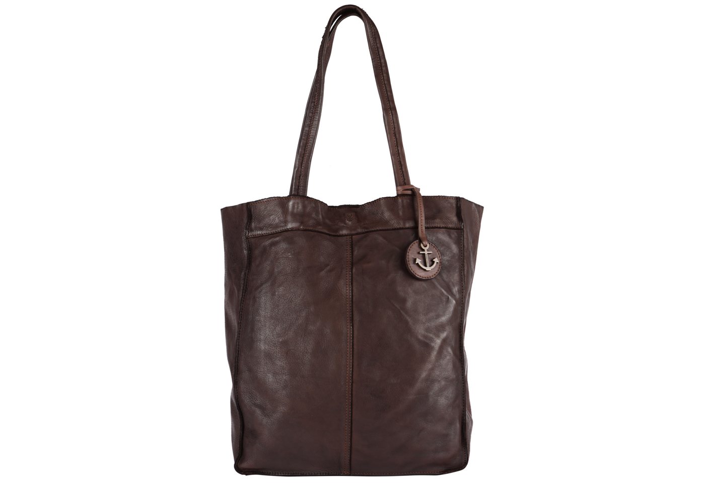 HARBOUR 2nd Shopper Elbe 1, aus Leder mit typischen Marken-Anker-Label und Schmuckanhänger von HARBOUR 2nd