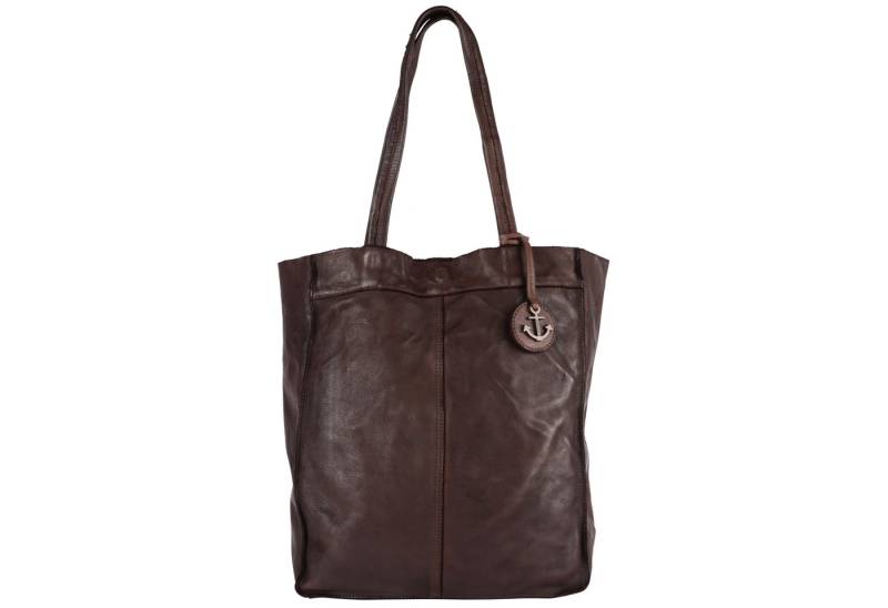 HARBOUR 2nd Shopper Elbe 1, aus Leder mit typischen Marken-Anker-Label und Schmuckanhänger von HARBOUR 2nd