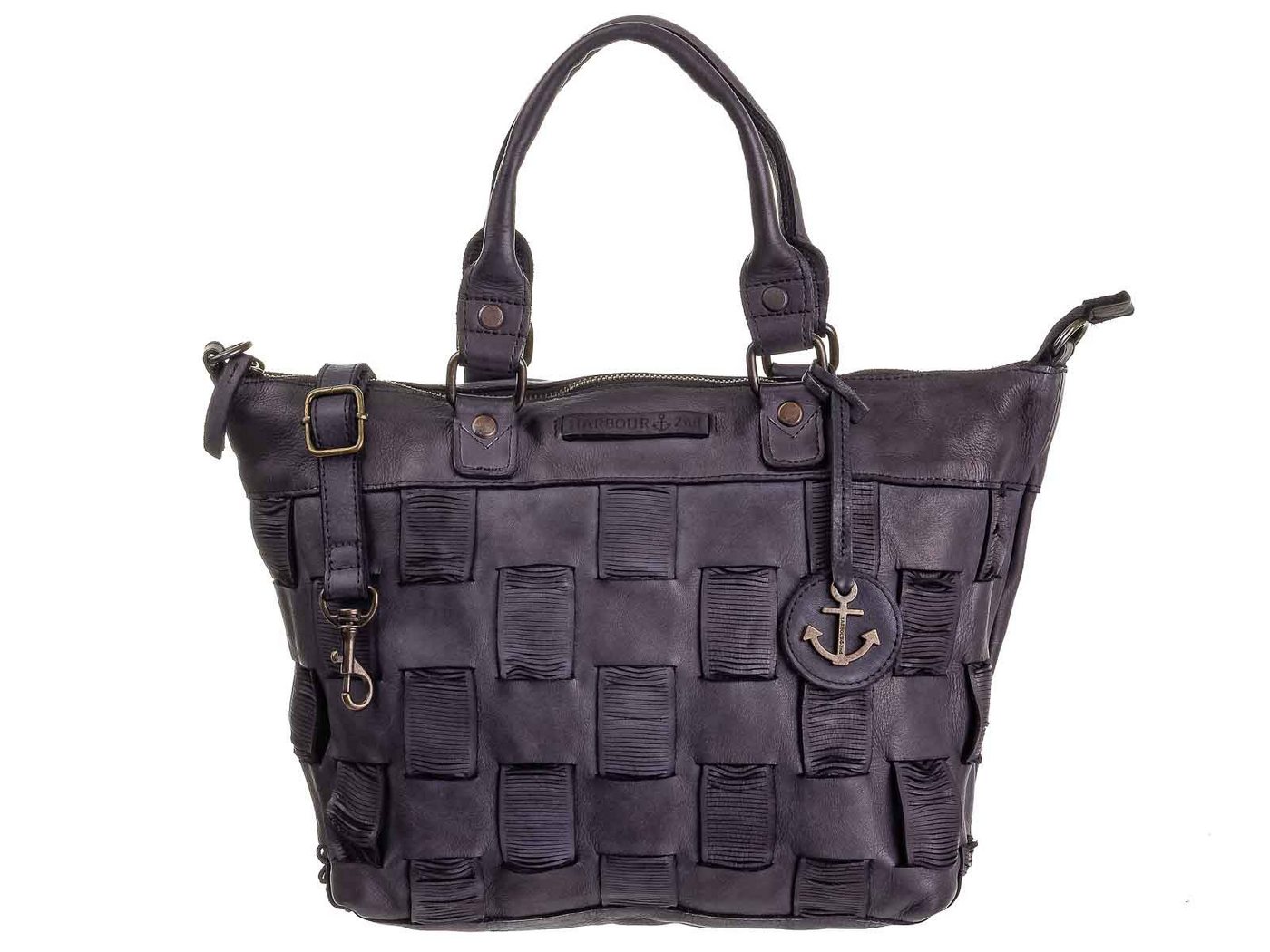 HARBOUR 2nd Shopper NL.11154 New Lines Philine Leder Shopper (ein Stück, 1-tlg., ca. B/H/T 38/27/10 cm), Anker von HARBOUR 2nd