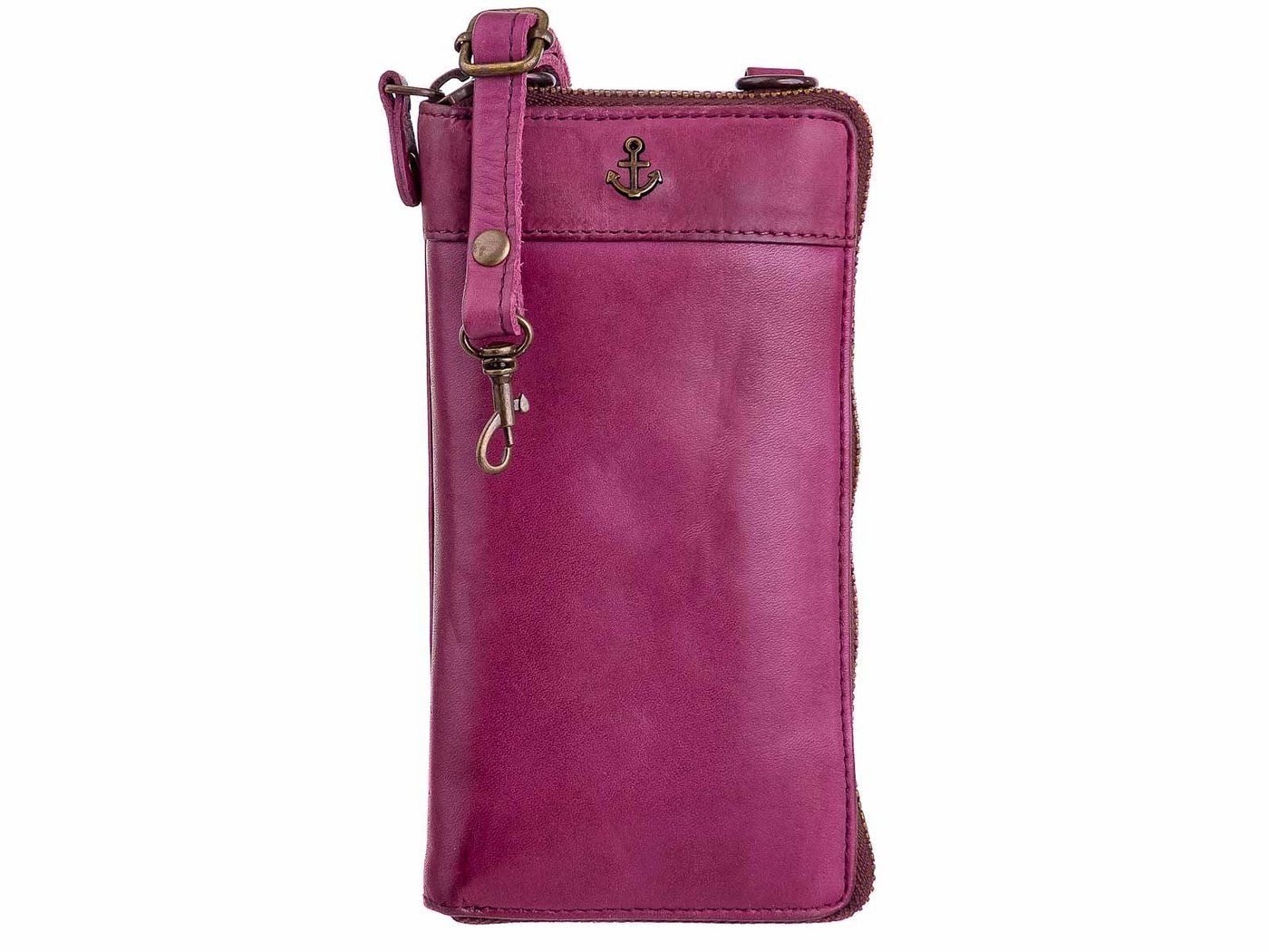 HARBOUR 2nd Umhängetasche Lina Leder Handytasche (1 Stück, 1-tlg., B/H/T)ca. 10/18,5/3 cm), gewaschenes Leder von HARBOUR 2nd